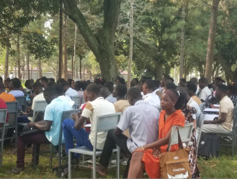 Open-air teaching at Nagongera Campus, as pictured in the Faculty teaching progress report